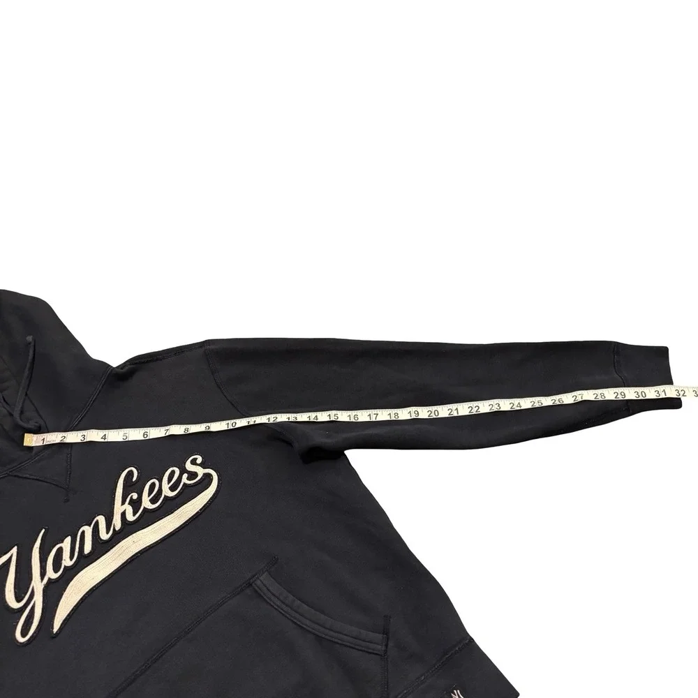 Polo Ralph Lauren x MLB NY Yankees Navy Blue Chenille Patch Hoodie Mens Small